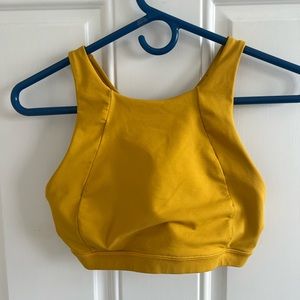 Lululemon free to be serene high neck bra Honey Lemon size 8
